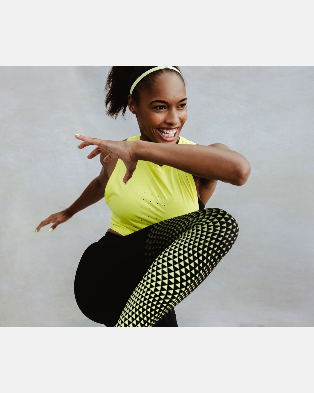 Woman enjoying energetic movement